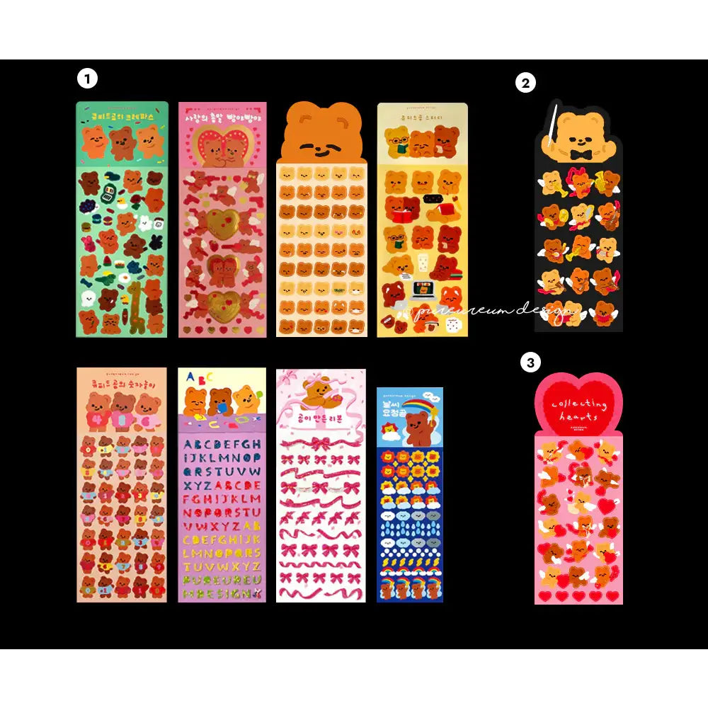 Pureureumdesign - Cupid Bear Sticker Pack ver.2 - Pureureumdesign - Sticker - Harumio
