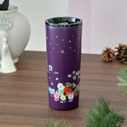 BT21 - Premium K-Edition Mother-of-pearl Graphic Tumbler (710ml) - Line Friends - Tumbler - Harumio
