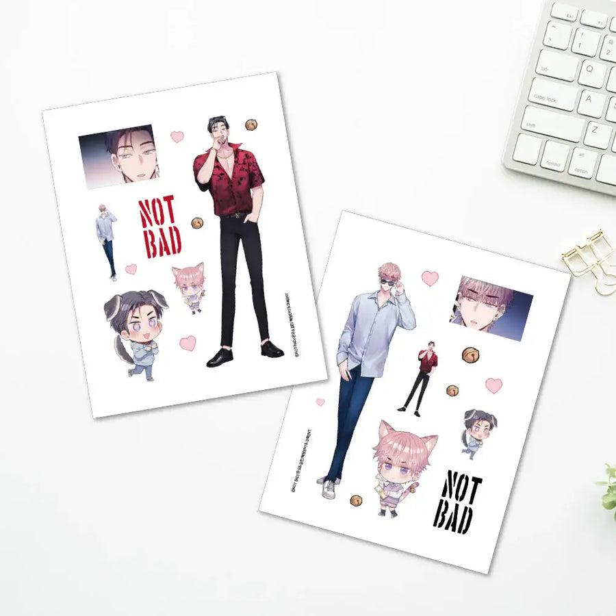 Not Bad - 2-Pc Removable Sticker Set - Not Bad - Home & Living, Accessories - Harumio