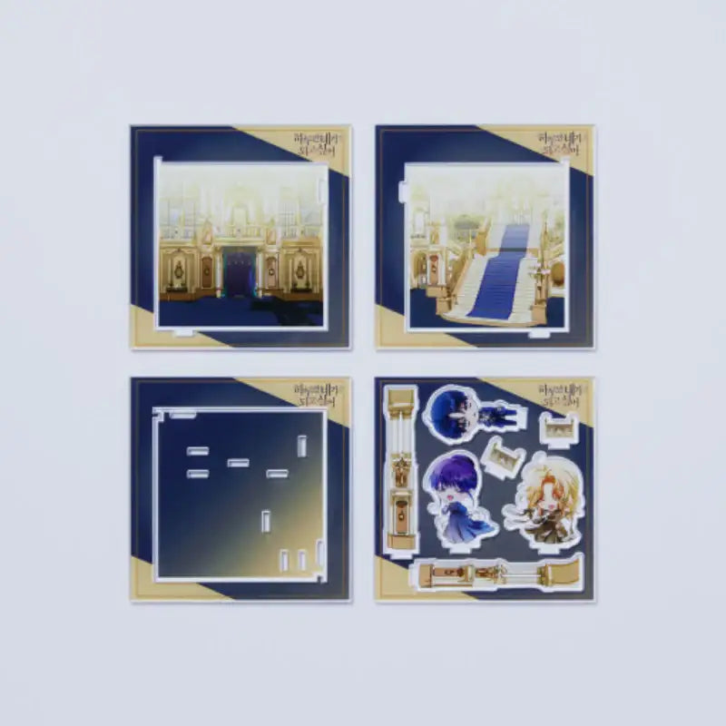 Your Throne - Acrylic Room Diorama - Webtoon Friends - Acrylic Stand - Harumio