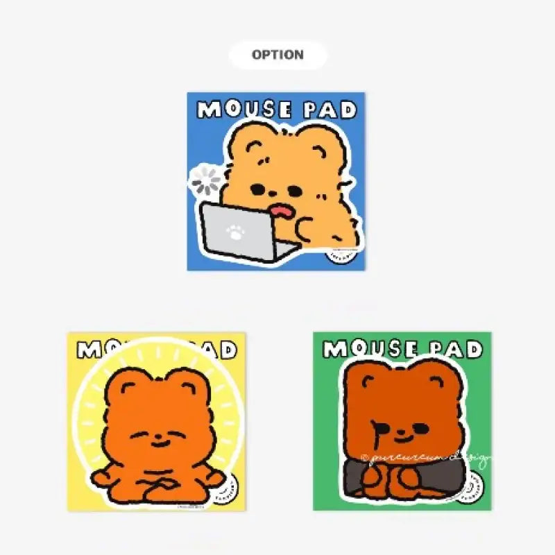 Pureureumdesign - Cupid Bear Work Life Mouse Pad - Pureureumdesign - Mouse Pads - Harumio