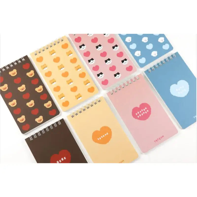 Teteum - Heart Mini Spring Note - Teteum - Stationery - Harumio Teteum - Heart Mini Spring Note - Teteum - Stationery - Harumio