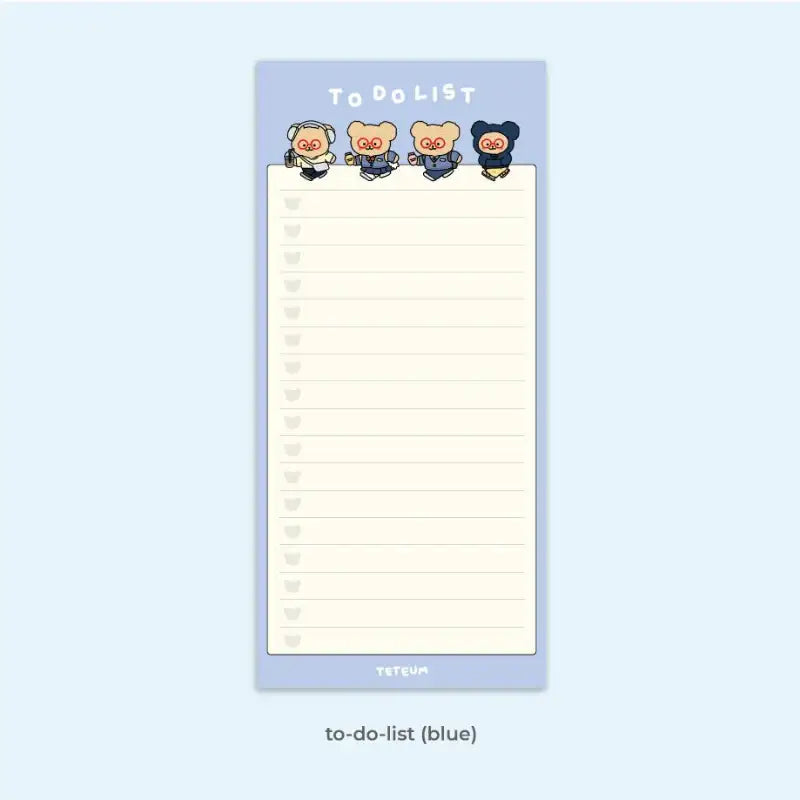 Teteum - Long Memo Pad 2 - Teteum - Stationery - Harumio Teteum - Long Memo Pad 2 - Teteum - Stationery - Harumio