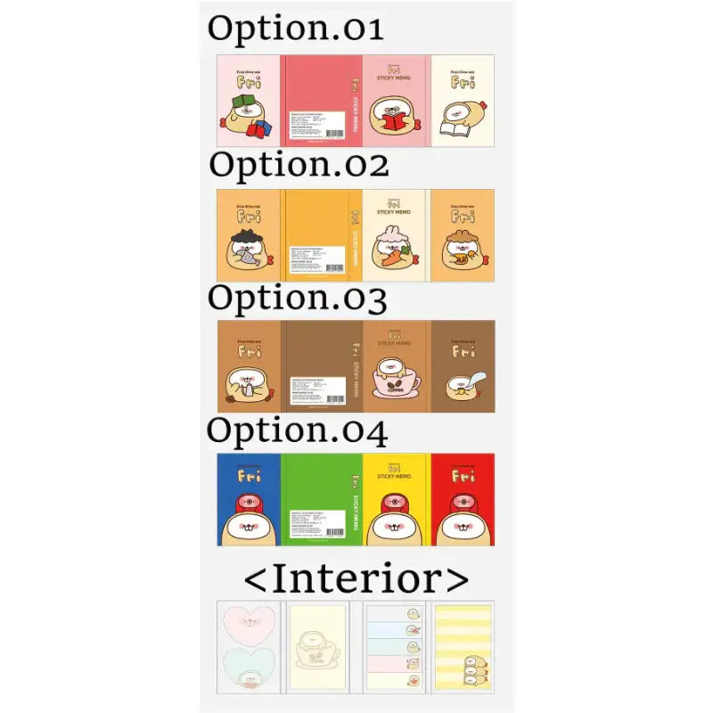 Fri - 4-layer Sticky Note (Random) - Soone Content - Sticky Notes - Harumio