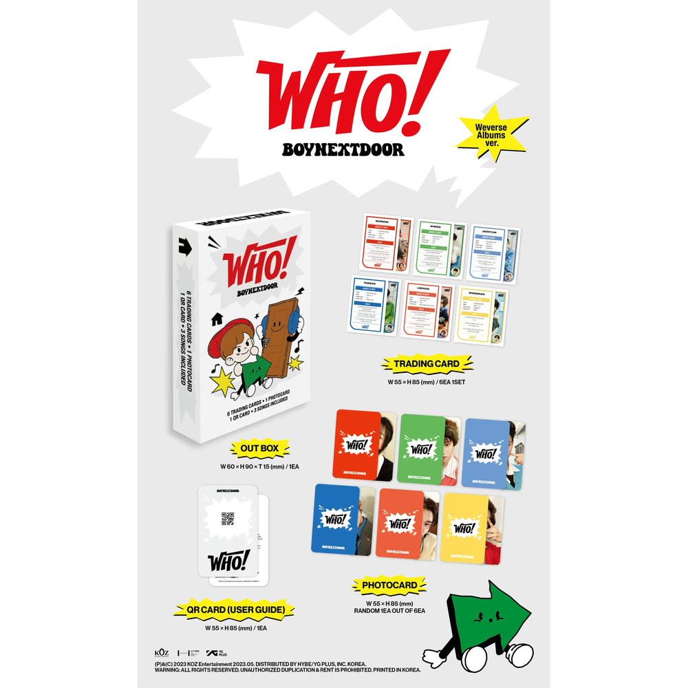 BOYNEXTDOOR - WHO! : 1st Single Album (Weverse Album) - BOYNEXTDOOR - Album - Harumio
