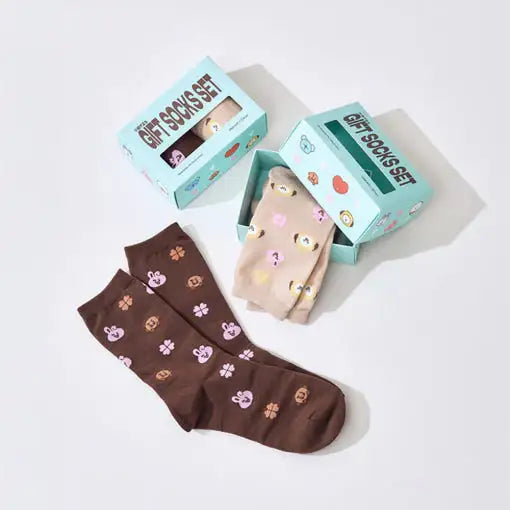 BT21 - Basic Jacquard Socks Lucky Gift Set (2PCS) - BT21 - Socks - Harumio