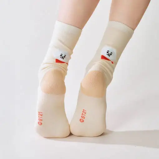 BT21 - RJ Basic Jacquard Socks - BT21 - Socks - Harumio BT21 - RJ Basic Jacquard Socks - BT21 - Socks - Harumio