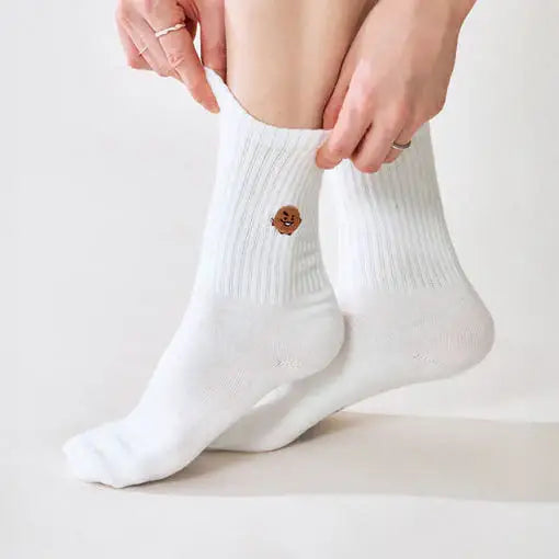 BT21 - SHOOKY Basic Embroidery Socks - BT21 - Socks - Harumio