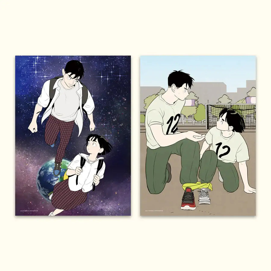 After School Lessons For Unripe Apples - Chiffon Poster - Webtoon Friends - Fabric Poster - Harumio