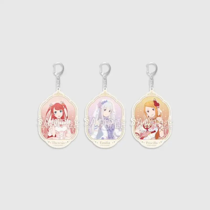 Re:Zero − Starting Life in Another World x ANIPLUS - Kirakira Acrylic Keyholder Set Wedding ver. - ANIPLUS - Acrylic Keyring - Harumio