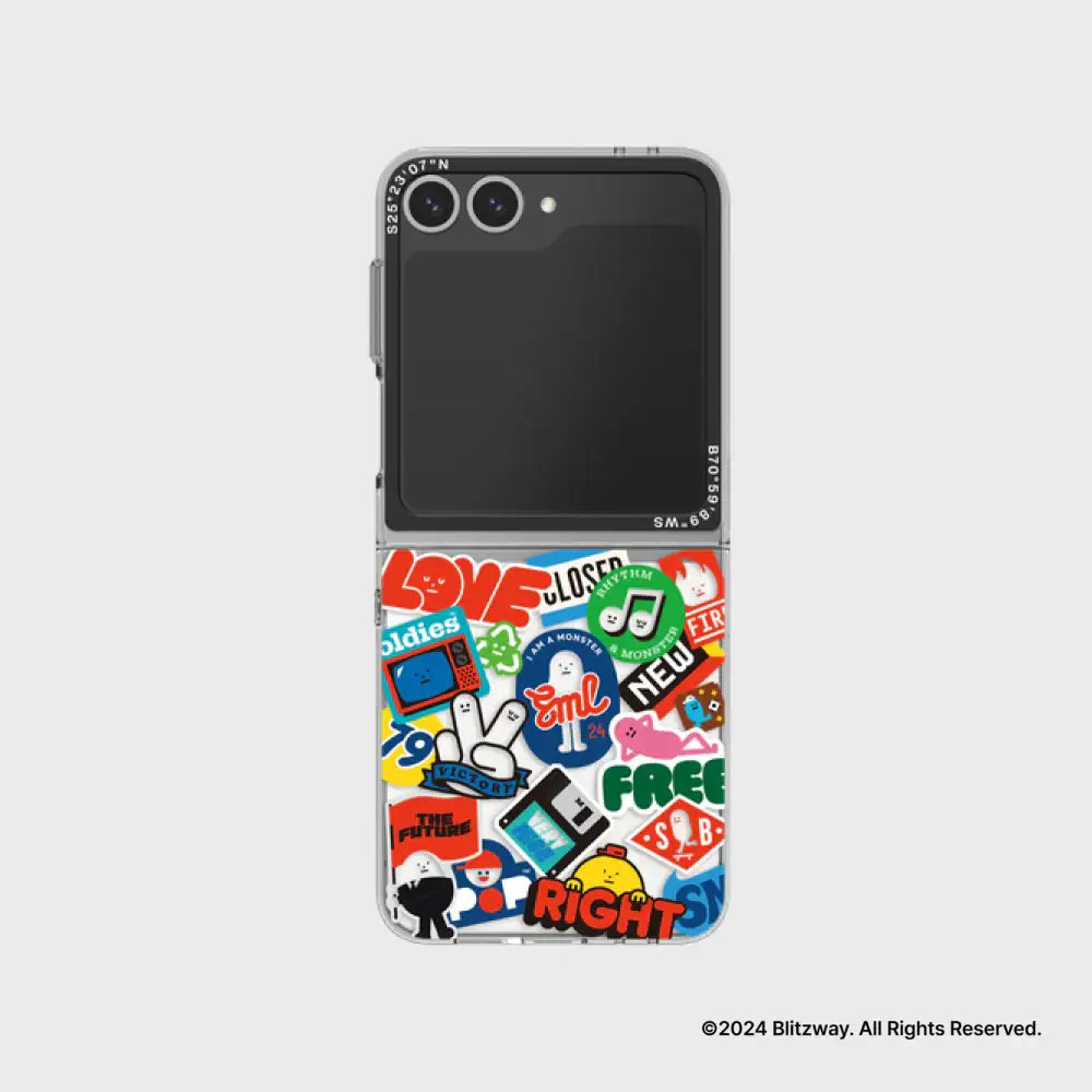 SLBS - Sticky Monster Lab Slim Impression Case (Galaxy Z Flip6) - SLBS - Phone Case - Harumio SLBS - Sticky Monster Lab Slim Impression Case (Galaxy Z Flip6) - SLBS - Phone Case - Harumio