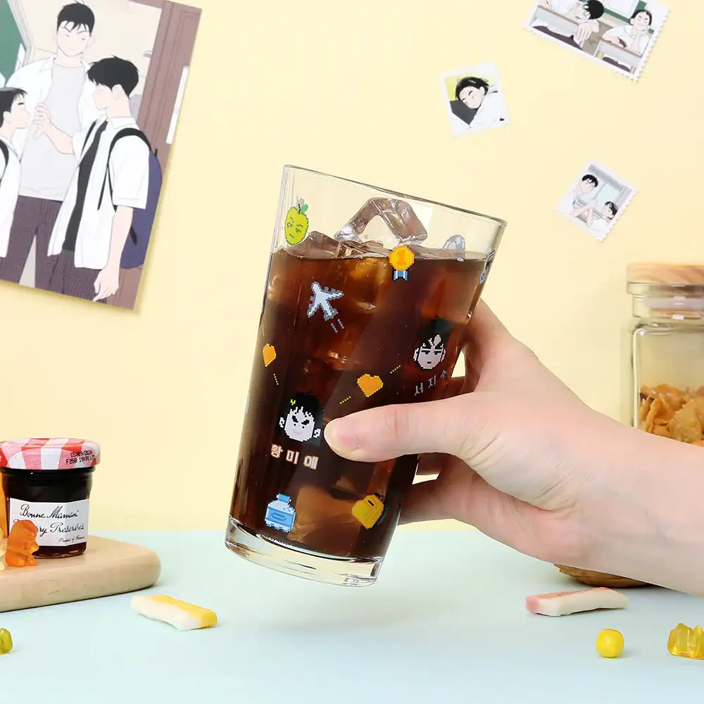 After School Lessons For Unripe Apples - Glass Cup - Webtoon Friends - Glass Cup - Harumio