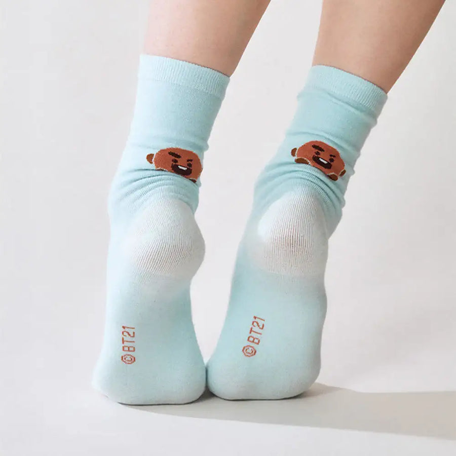 BT21 - SHOOKY Jacquard Face Socks - BT21 - Socks - Harumio
