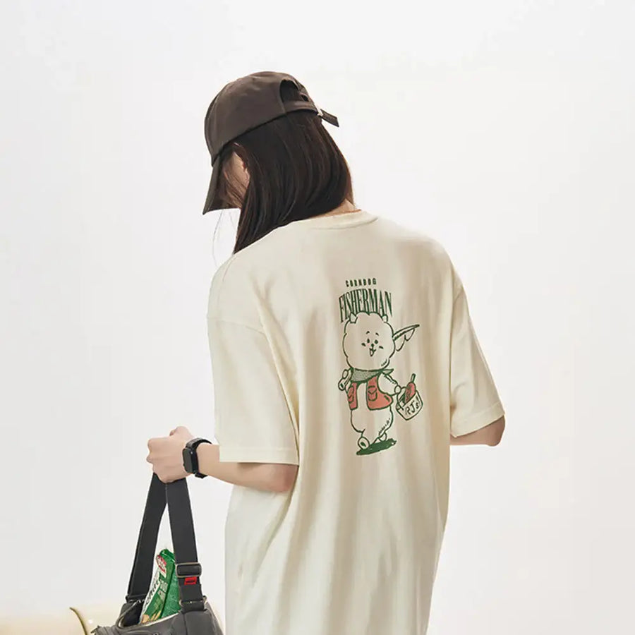 BT21 - RJ Corndog Fishermen Short Sleeve T-Shirt - BT21 - T-Shirt - Harumio