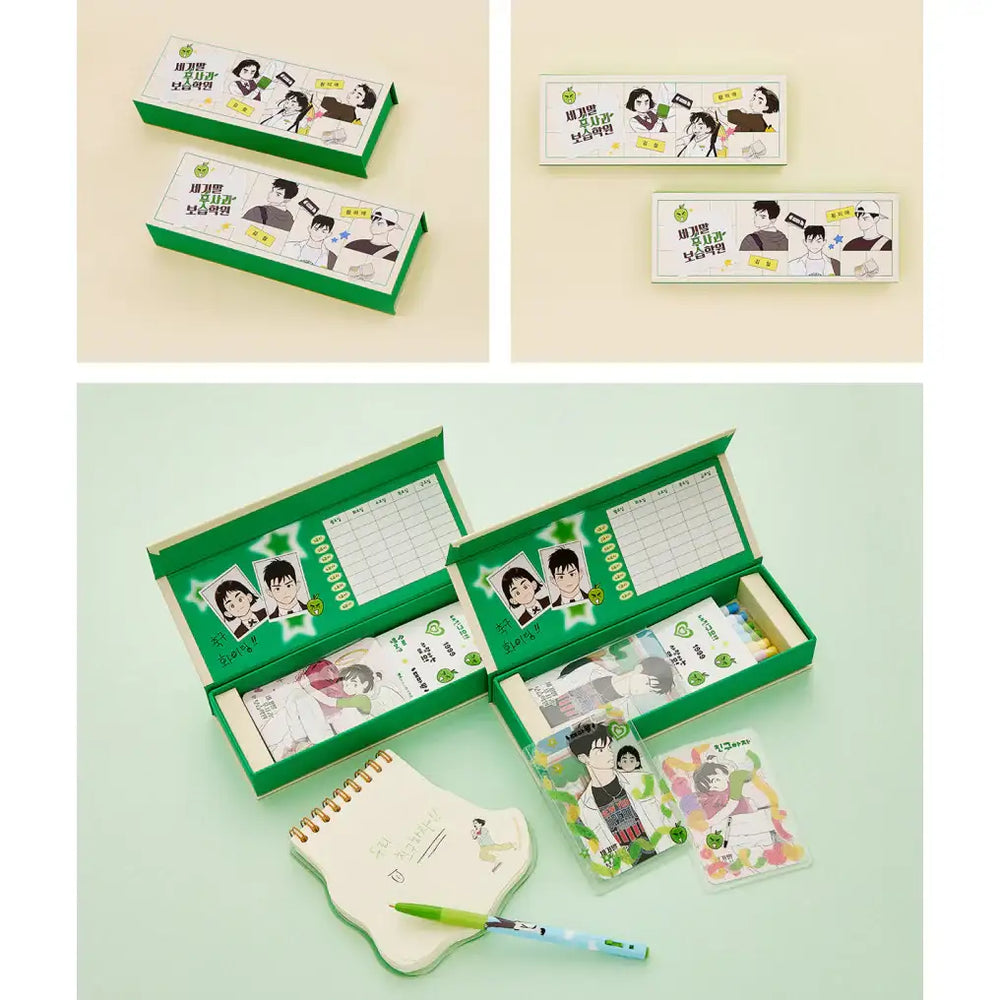 After School Lessons For Unripe Apples - Monami Ballpoint Pen Set - Webtoon Friends - Diary - Harumio