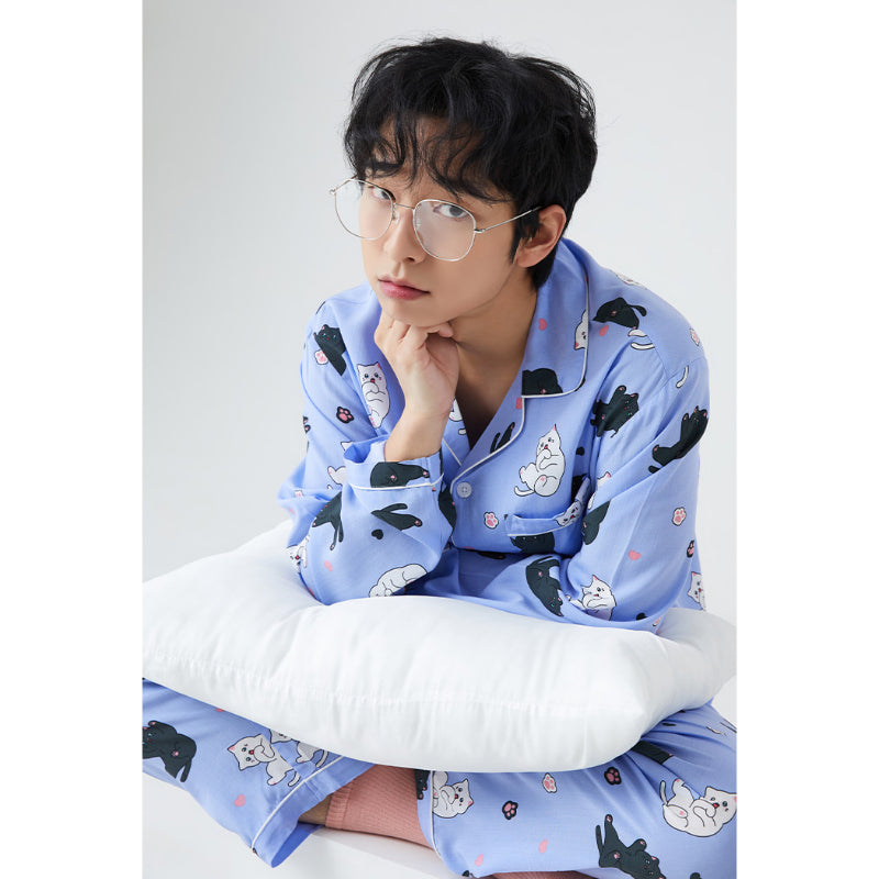 SPAO x Chunbae and Friends - NyaNyoNyaNyo Long Sleeve Pajamas