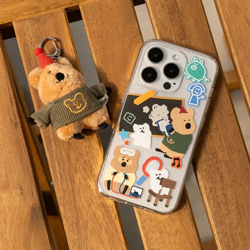 Dinotaeng - Quokka in School iPhone Case - Dinotaeng - iPhone Hard Cases - Harumio