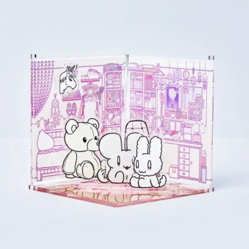 Hello, My Collection - Acrylic Room Diorama - Webtoon Friends - Acrylic Stand - Harumio