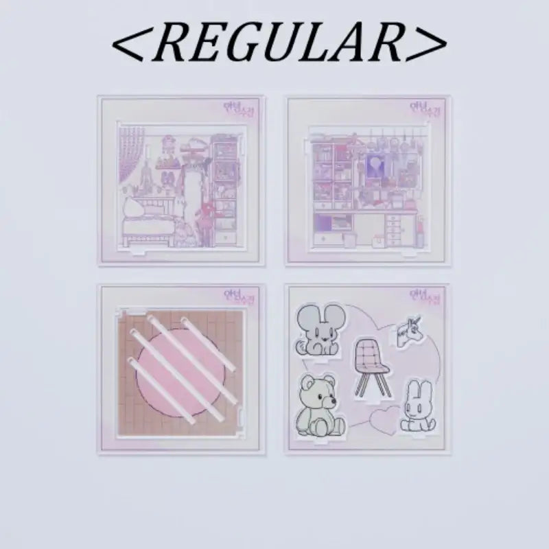 Hello, My Collection - Acrylic Room Diorama - Webtoon Friends - Acrylic Stand - Harumio