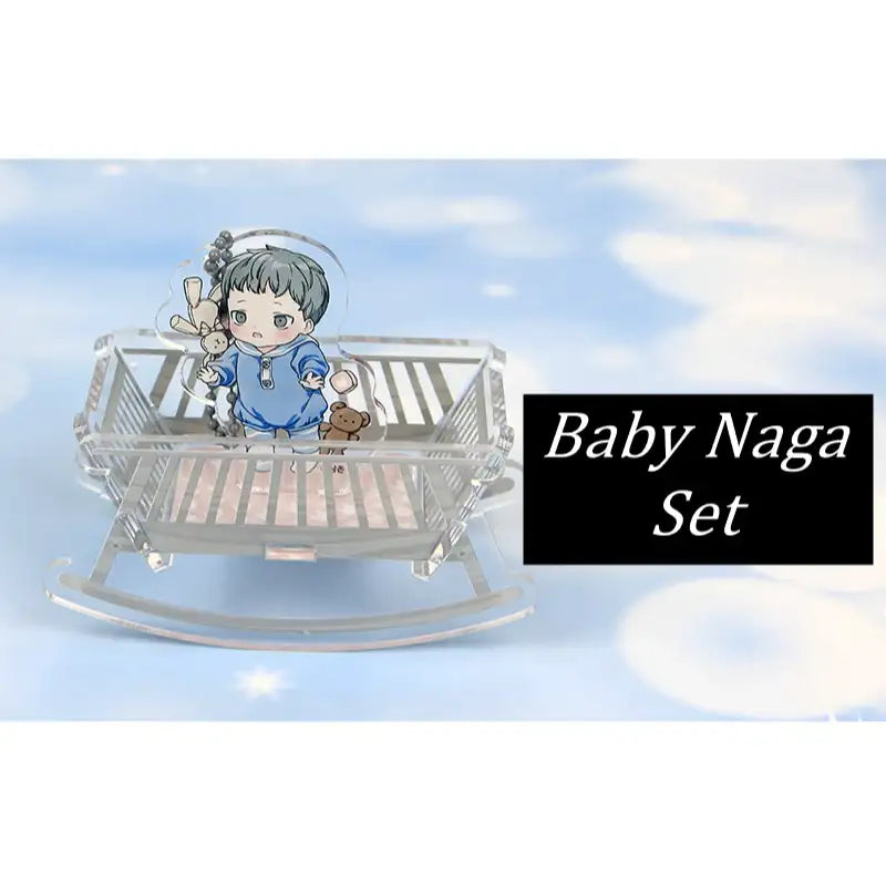 I Don't Want This Kind Of Hero - Rocking Crib Acrylic Stand + Charm Set - Webtoon Shop - Acrylic Stand - Harumio
