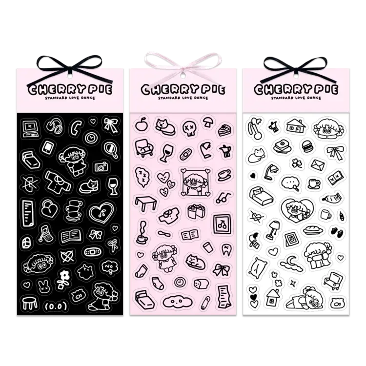 Standard Love Dance - LEEGONG Black Cherry Pie Seal Sticker - Line Friends Square - Sticker - Harumio
