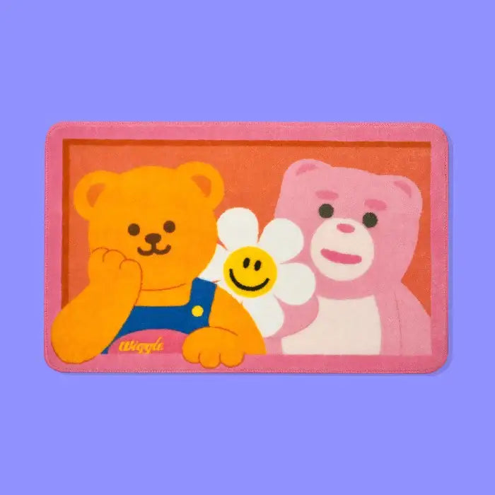 Wiggle Wiggle x Bellygom - Bear Flower Floor Mat - Wiggle Wiggle - Slippers - Harumio