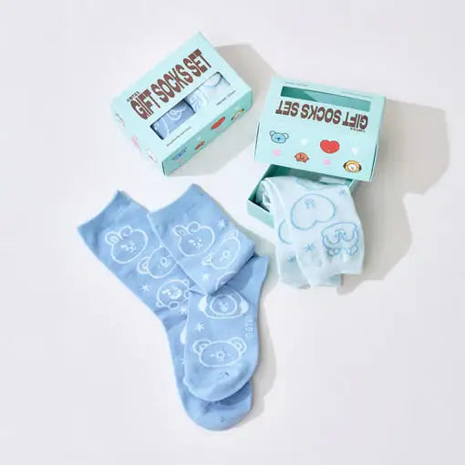 BT21 - Basic Jacquard Socks Candy Gift Set (2PCS) - BT21 - Socks - Harumio