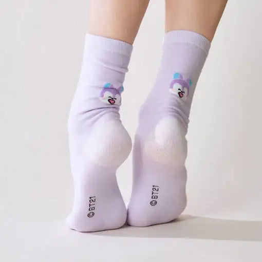 BT21 - MANG Jacquard Face Socks - BT21 - Socks - Harumio BT21 - MANG Jacquard Face Socks - BT21 - Socks - Harumio