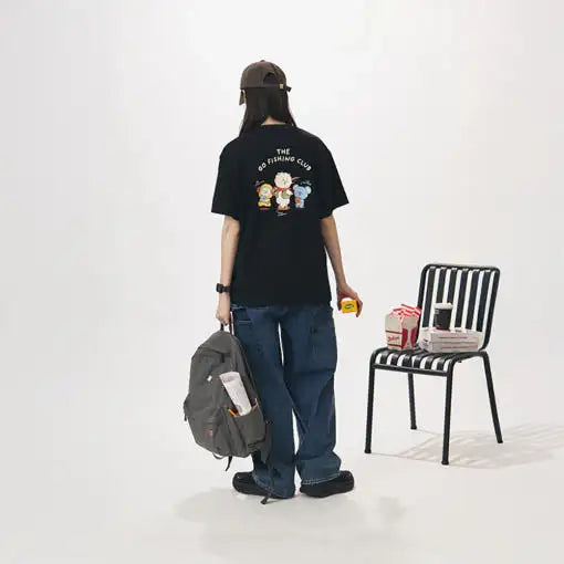 BT21 - The Go Fishing Club Short Sleeve T-Shirt - BT21 - T-Shirt - Harumio