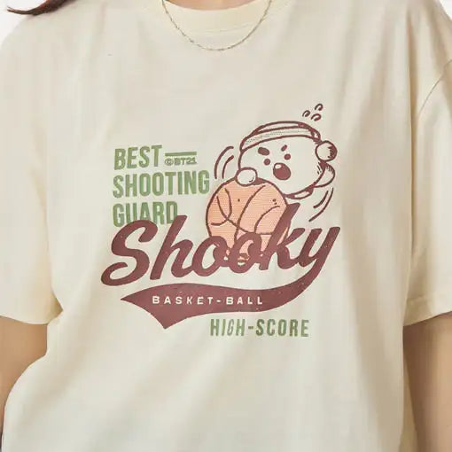 BT21 - SHOOKY Best Shooting Guard Short Sleeve T-Shirt - BT21 - T-Shirt - Harumio