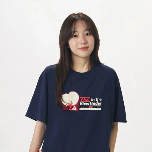 BT21 - TATA in the Viewfinder Short Sleeve T-Shirt - BT21 - T-Shirt - Harumio