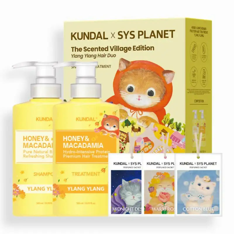KUNDAL x SYS PLANET - Shampoo & Treatment + Perfumed Sachet Set - KUNDAL x SYS PLANET - Hair Shampoo - Harumio
