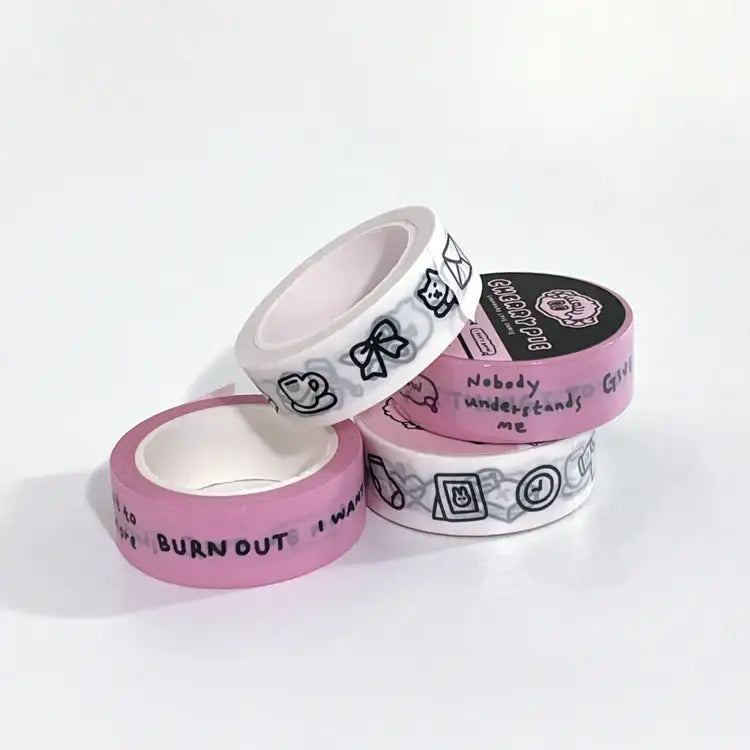 Standard Love Dance - LEEGONG Black Cherry Pie Masking Tape - Line Friends Square - Masking Tape - Harumio