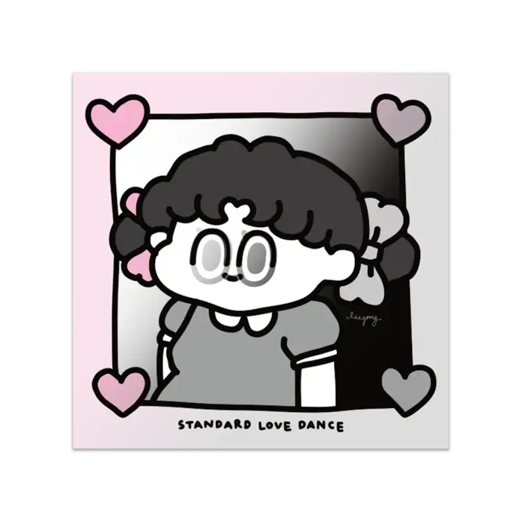 Standard Love Dance - LEEGONG Black Cherry Pie Lenticular Postcard - Line Friends Square - Postcard - Harumio