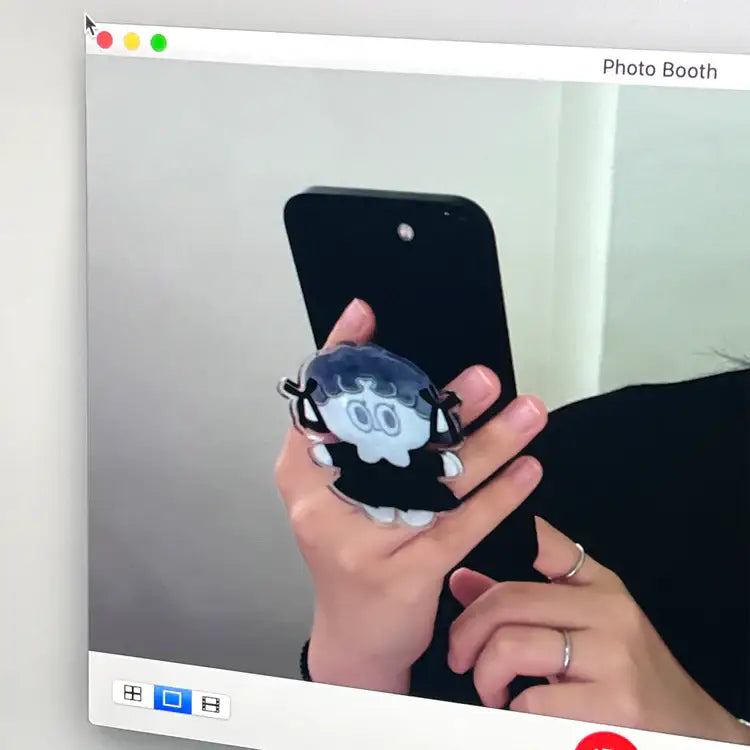 Standard Love Dance - LEEGONG Black Cherry Pie Acrylic Phone Grip - Line Friends Square - Phone Grip - Harumio Standard Love Dance - LEEGONG Black Cherry Pie Acrylic Phone Grip - Line Friends Square - Phone Grip - Harumio