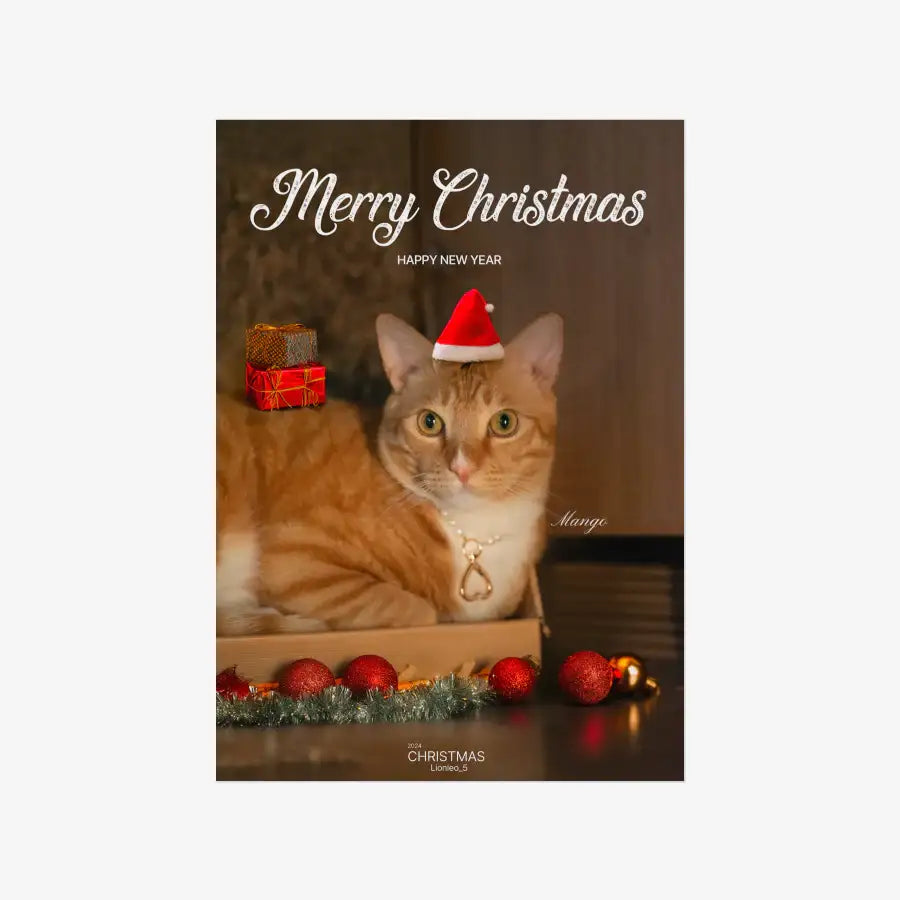 LionLeo - Christmas Cat A3 Poster - Marpple Shop - Poster - Harumio