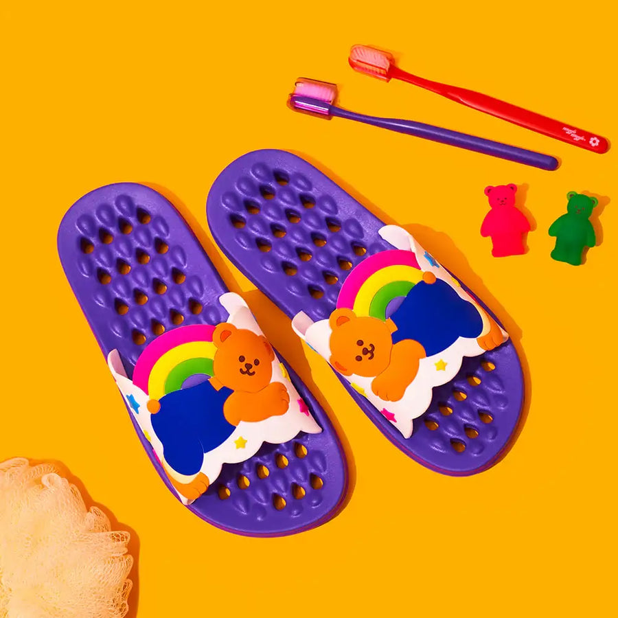 Wiggle Wiggle - Cloud Bear Bathroom Slippers - Wiggle Wiggle - Slippers - Harumio