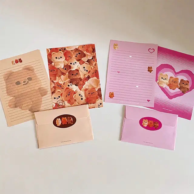 Pureureum Design - Cupid Bear Mini Doll Stationery Set - Pureureum Design - Home & Living, Accessories - Harumio