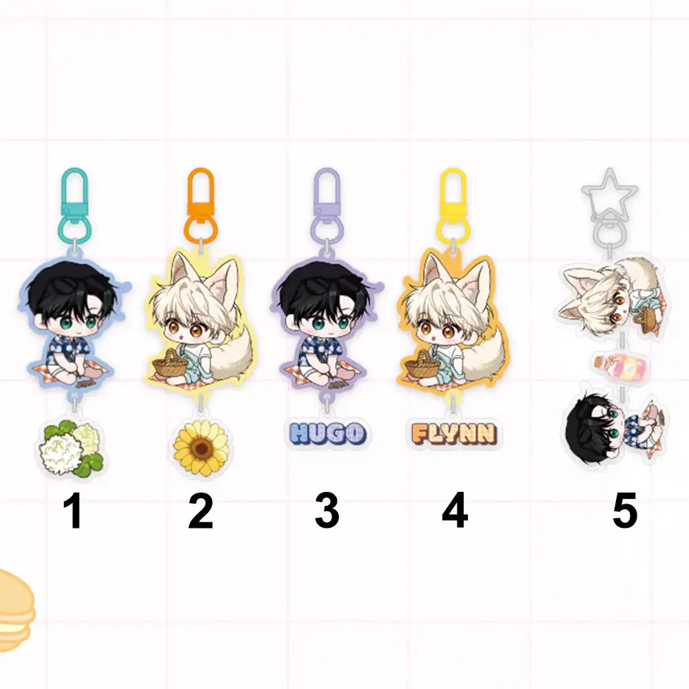 The Fox's Love Refresher - Acrylic Keyring - V Square - Acrylic Keyring - Harumio