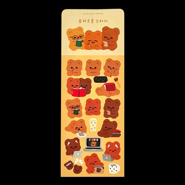 Pureureum Design - Cupid Bear Study Sticker - Pureureum Design - Home & Living, Accessories - Harumio
