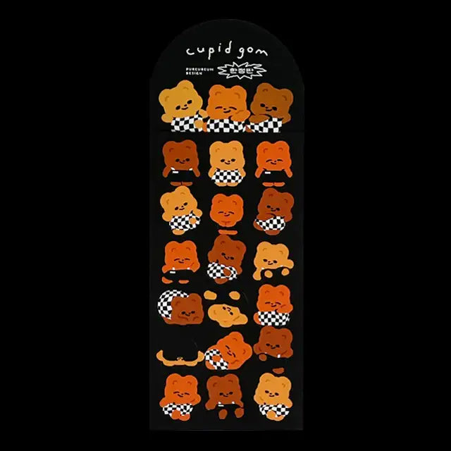 Pureureum Design - Cupid Bear Checkerboard Pants Stickers (Limited Edition) - Pureureum Design - Home & Living, Accessories - Harumio