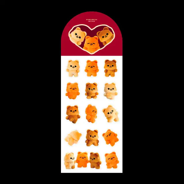 Pureureum Design - Cupid Bear Mini Doll Transparent Sticker - Pureureum Design - Home & Living, Accessories - Harumio
