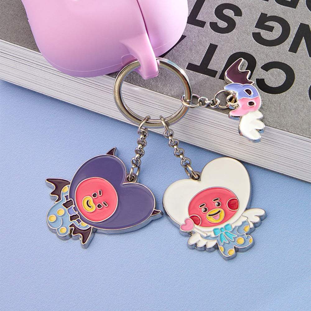 BT21 Angel & Villain - Metal Keyring - LINE FRIENDS SQUARE - Keyring - Harumio