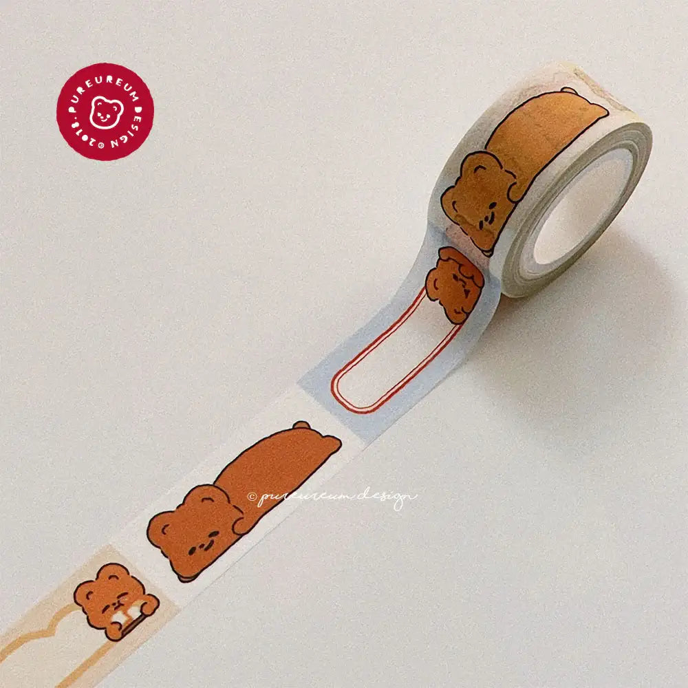 Pureureumdesign - Cupid Bear Label Masking Tape (20mm) - Pureureumdesign - Home & Living, Accessories - Harumio Pureureumdesign - Cupid Bear Label Masking Tape (20mm) - Pureureumdesign - Home & Living, Accessories - Harumio