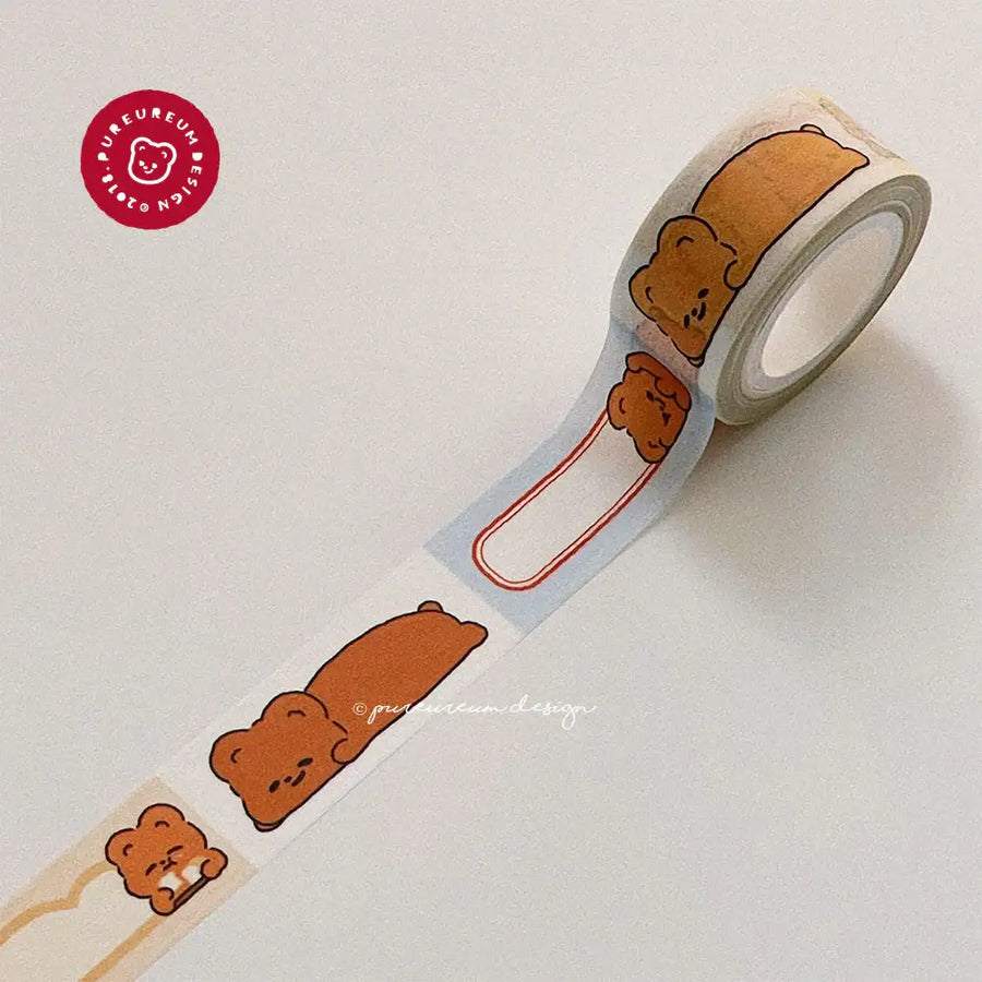 Pureureumdesign - Cupid Bear Label Masking Tape (20mm) - Pureureumdesign - Home & Living, Accessories - Harumio