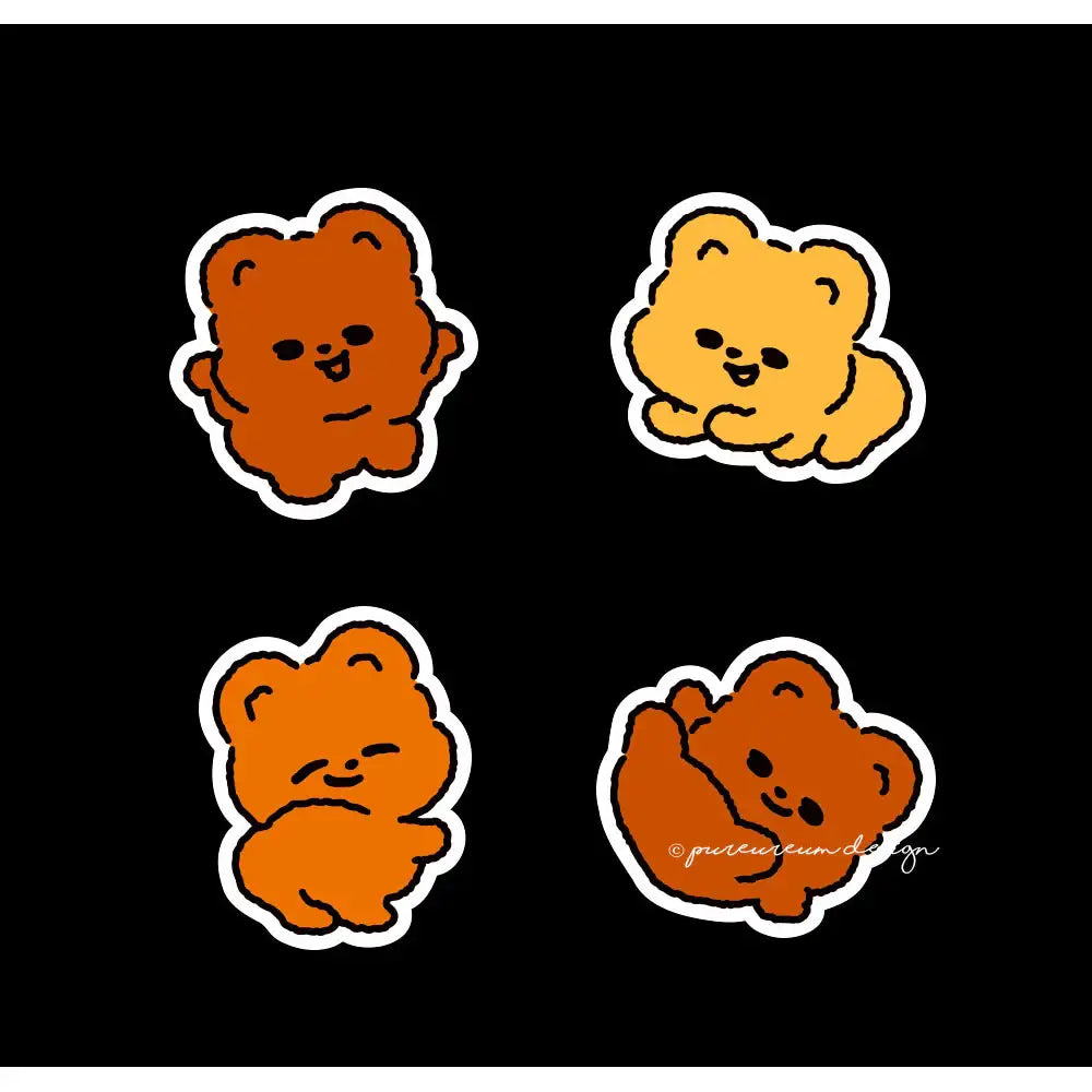 Pureureumdesign - Cupid Bear Dance Dance Dance Sculpture Sticker - Pureureum Design - Home & Living, Accessories - Harumio