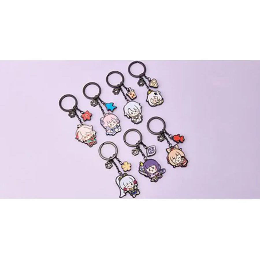 Genshin Impact x LINE FRIENDS - Genshin minini Coller Metal Keyring - LINE FRIENDS SQUARE - Keyring - Harumio