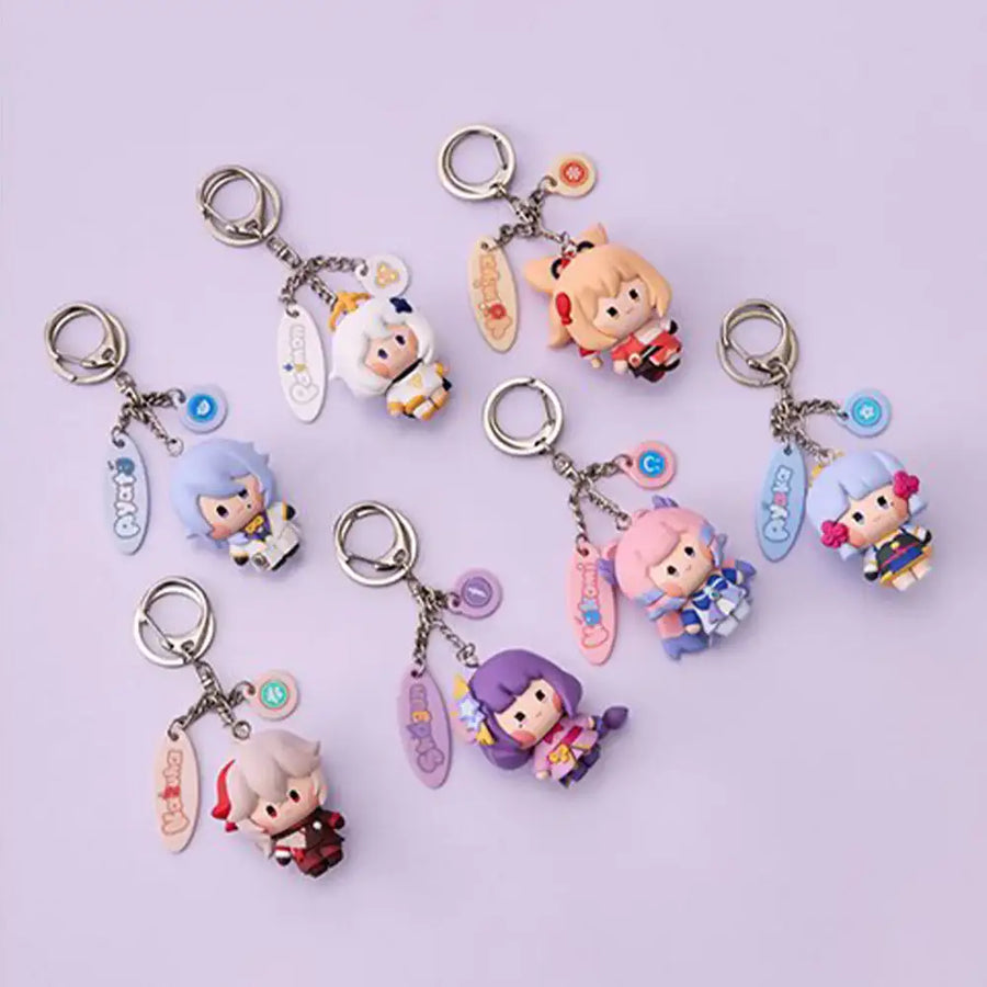 Genshin Impact x LINE FRIENDS - Genshin minini Figurine Keyring - LINE FRIENDS SQUARE - Keyring - Harumio