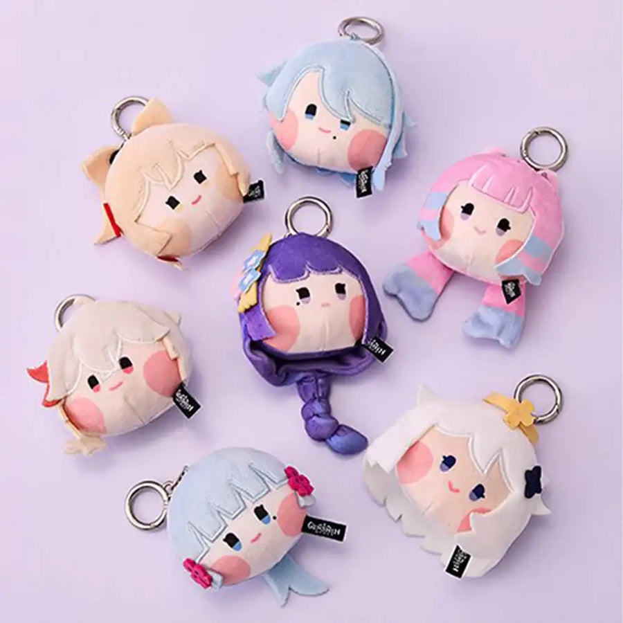 Genshin Impact x LINE FRIENDS - Genshin minini Plush Keyring - LINE FRIENDS SQUARE - Doll keyring - Harumio