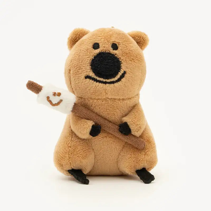 Dinotaeng - S'more Quokka Plush Doll Keyring - Dinotaeng - Doll keyrings - Harumio